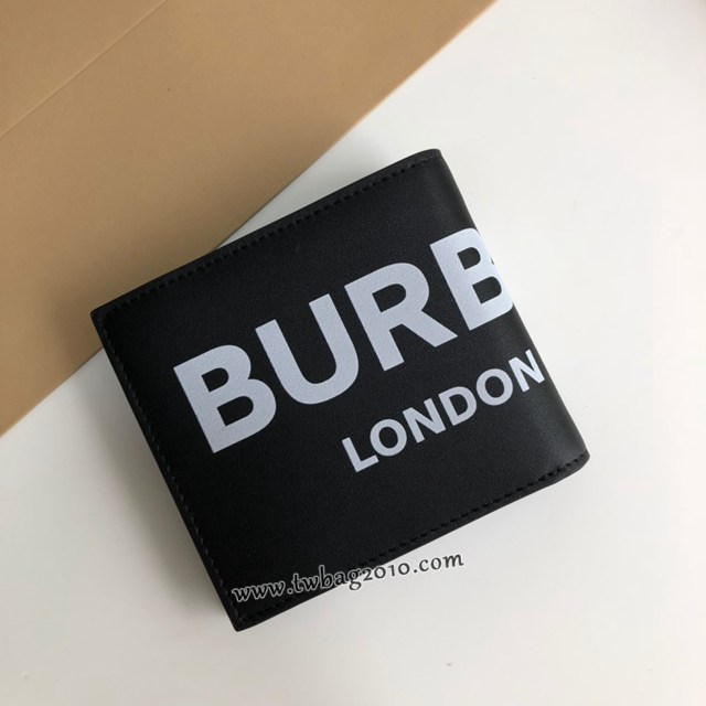 Burberry專門店新款男士錢包 巴寶莉徽標印花皮革短夾 yxb1000